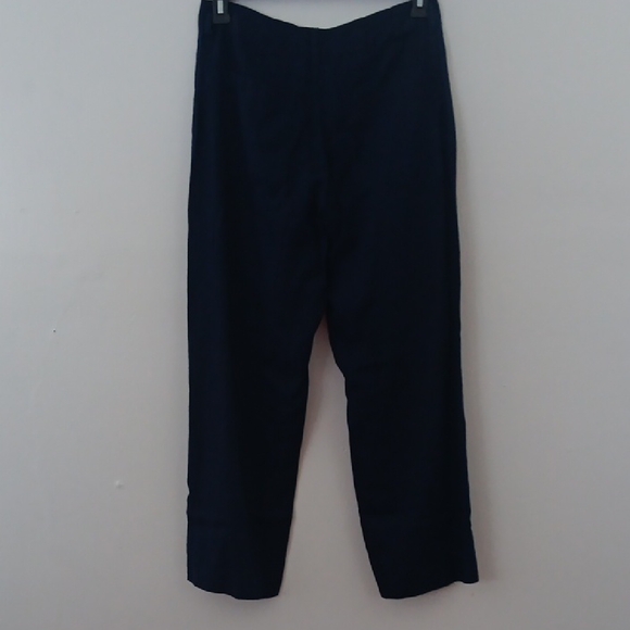 Quince European Linen Wide Leg Trousers Deep Navy - Picture 6 of 9